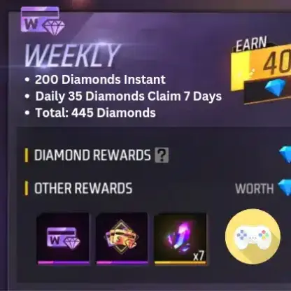 Free Fire Weekly Membership BD