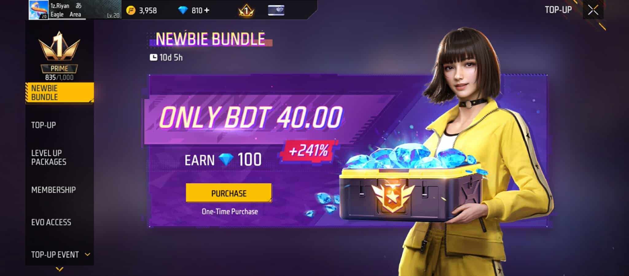 Free Fire Newbie Bundle Top Up BD - Image 2